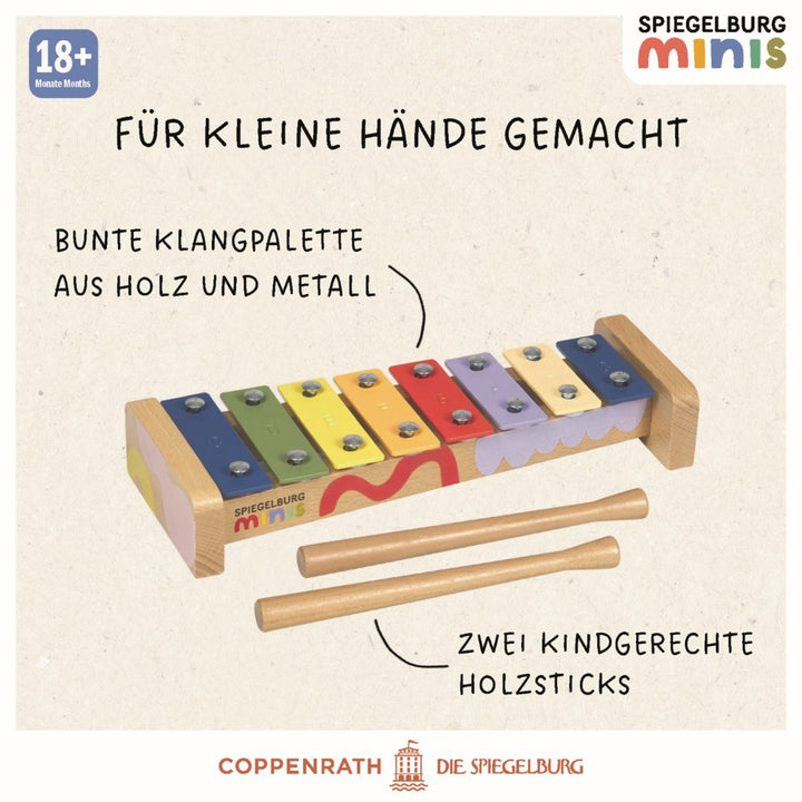 Glockenspiel with tunes using coloured notes